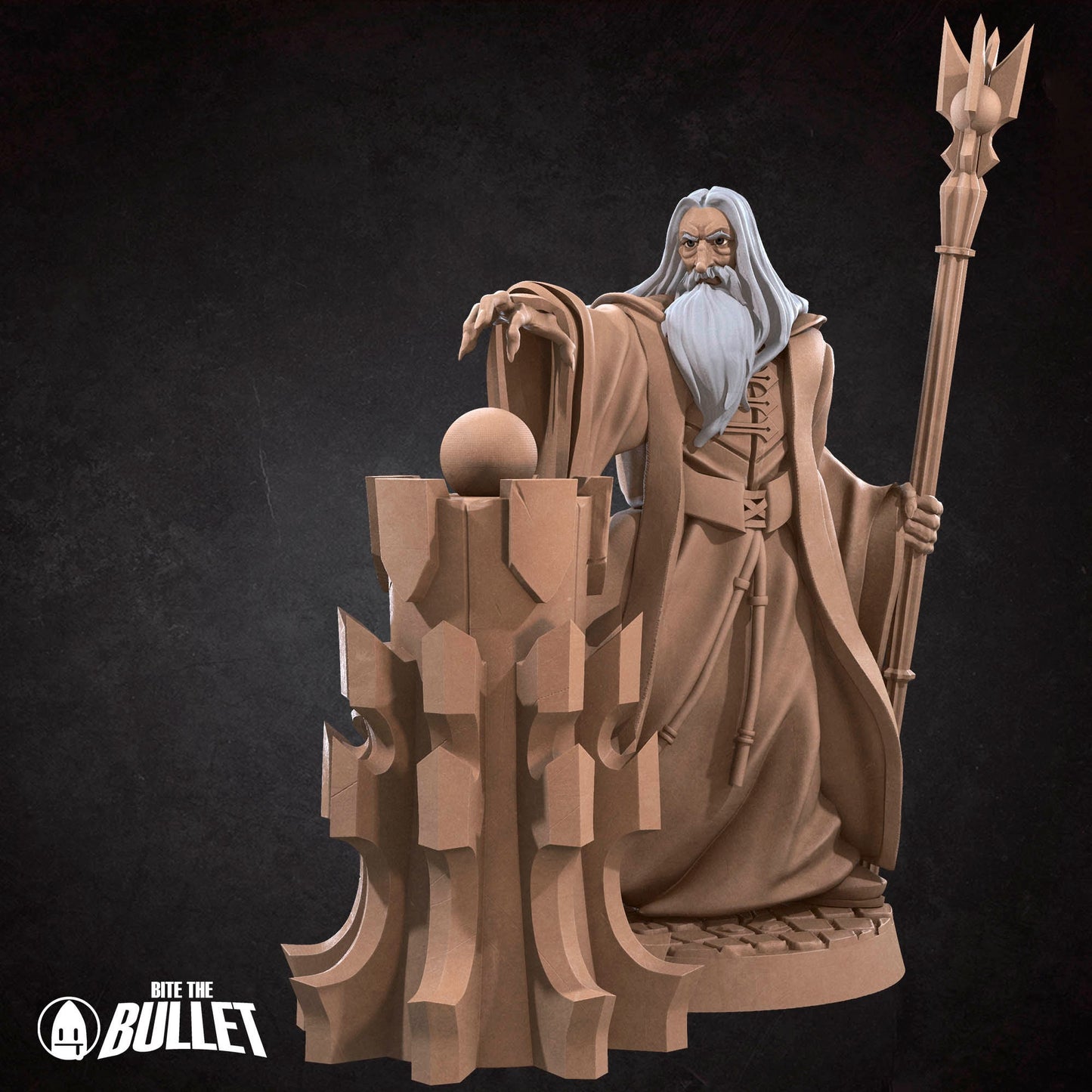 Dark Wizard | Bite The Bullet | 35mm Scale | Resin Printed Tabletop RPG Miniature Figures | DND | 5E