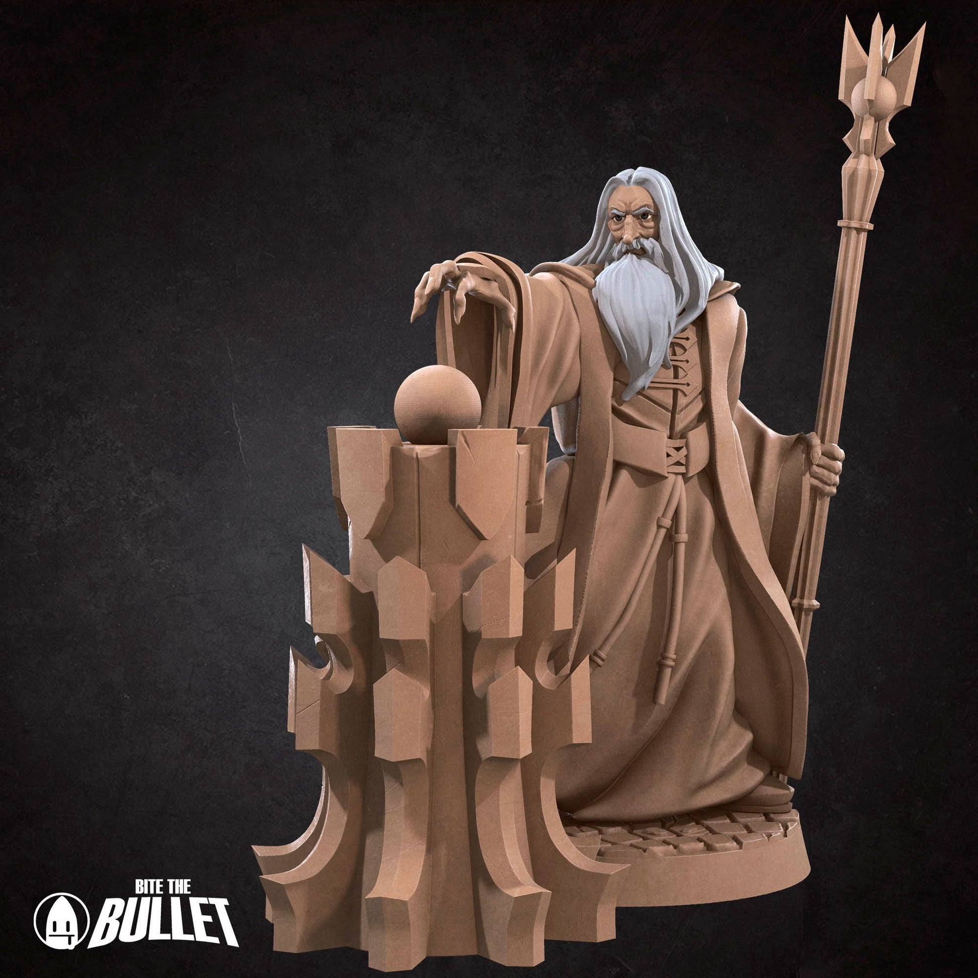 Dark Wizard | Bite The Bullet | 35mm Scale | Resin Printed Tabletop RPG Miniature Figures | DND | 5E
