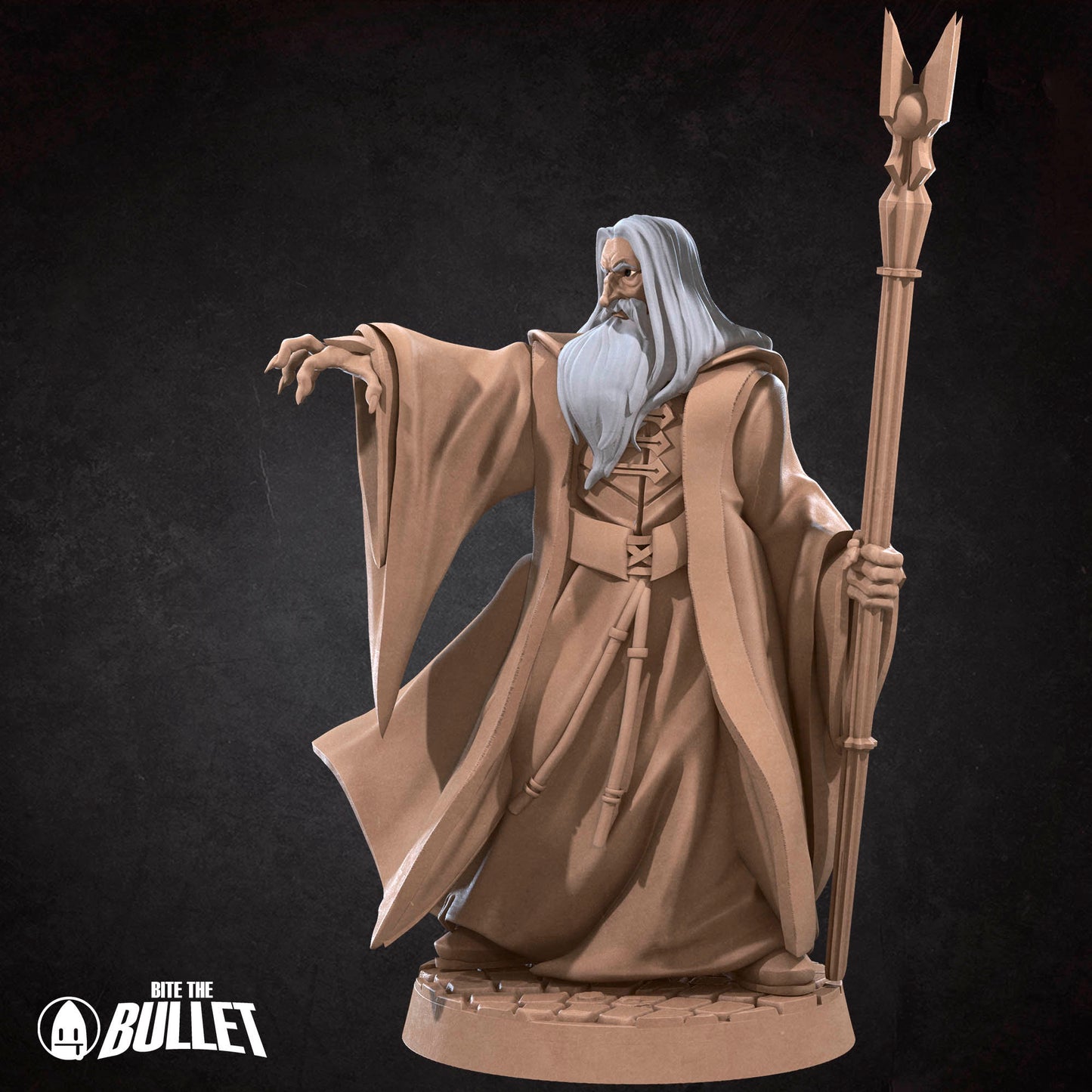 Dark Wizard | Bite The Bullet | 35mm Scale | Resin Printed Tabletop RPG Miniature Figures | DND | 5E