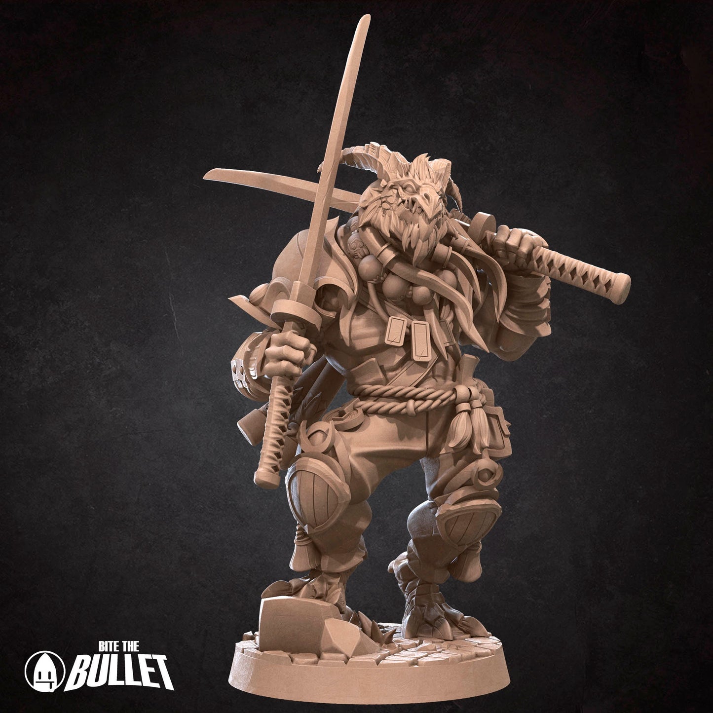 Dragonborn Monk | Bite The Bullet | 35mm Scale | Resin Printed Tabletop RPG Miniature Figures | DND | 5E