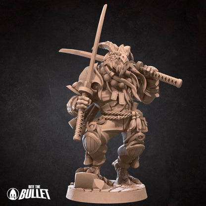 Dragonborn Monk | Bite The Bullet | 35mm Scale | Resin Printed Tabletop RPG Miniature Figures | DND | 5E