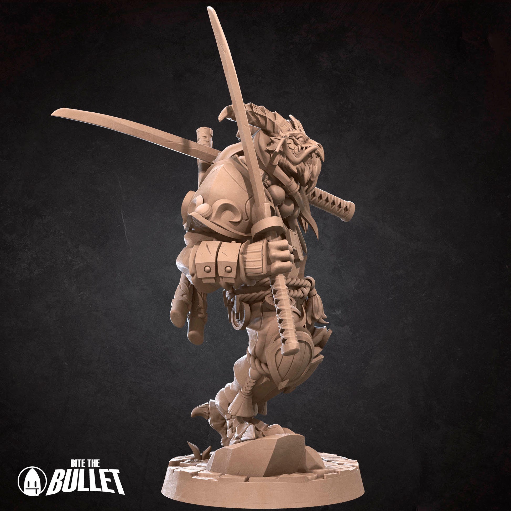 Dragonborn Monk | Bite The Bullet | 35mm Scale | Resin Printed Tabletop RPG Miniature Figures | DND | 5E