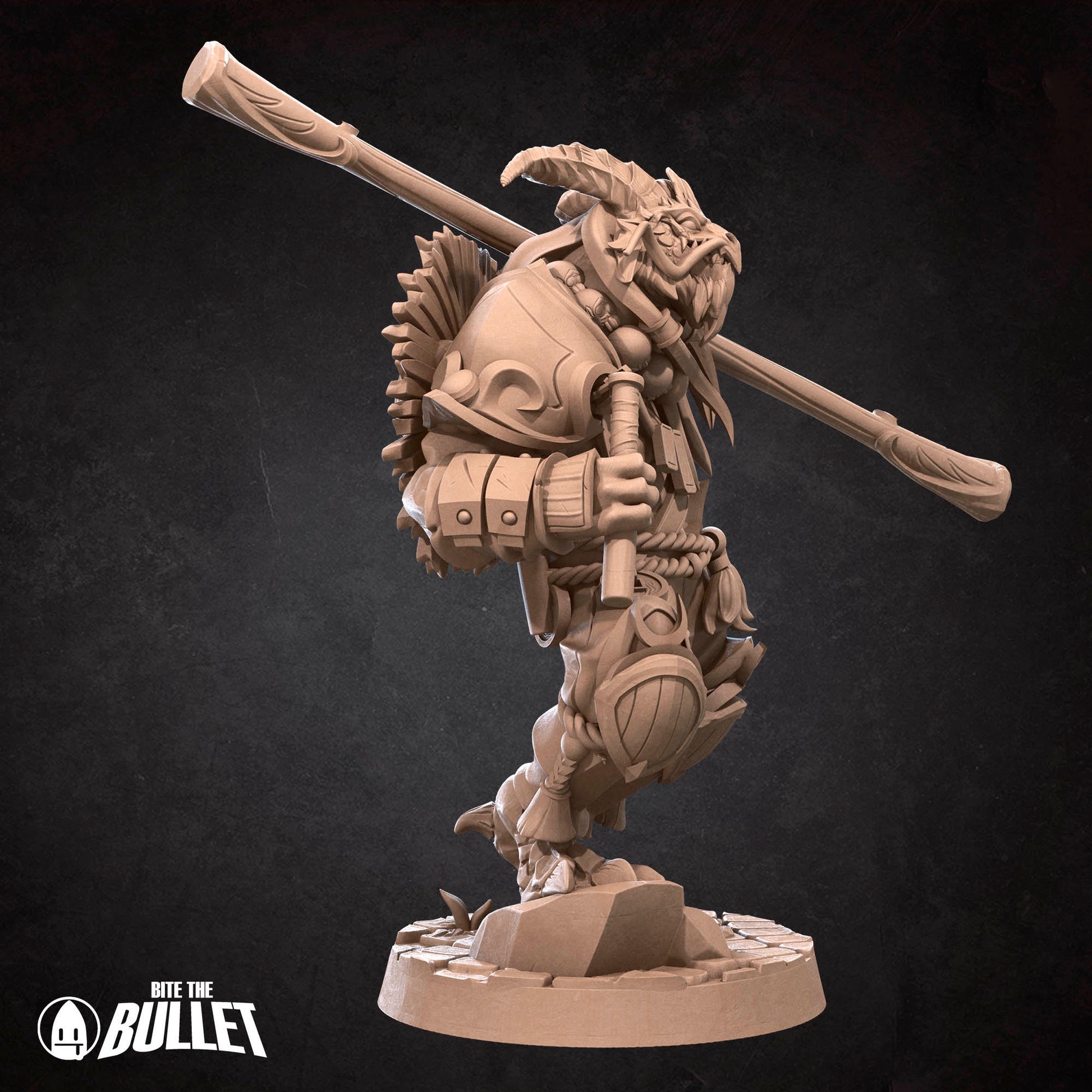 Dragonborn Monk | Bite The Bullet | 35mm Scale | Resin Printed Tabletop RPG Miniature Figures | DND | 5E