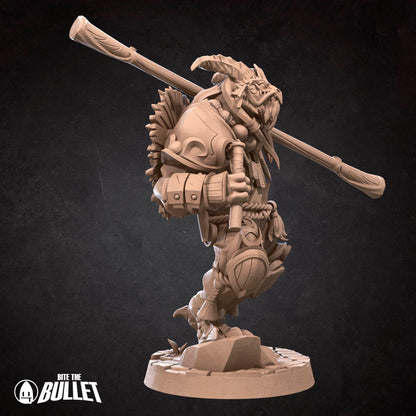 Dragonborn Monk | Bite The Bullet | 35mm Scale | Resin Printed Tabletop RPG Miniature Figures | DND | 5E