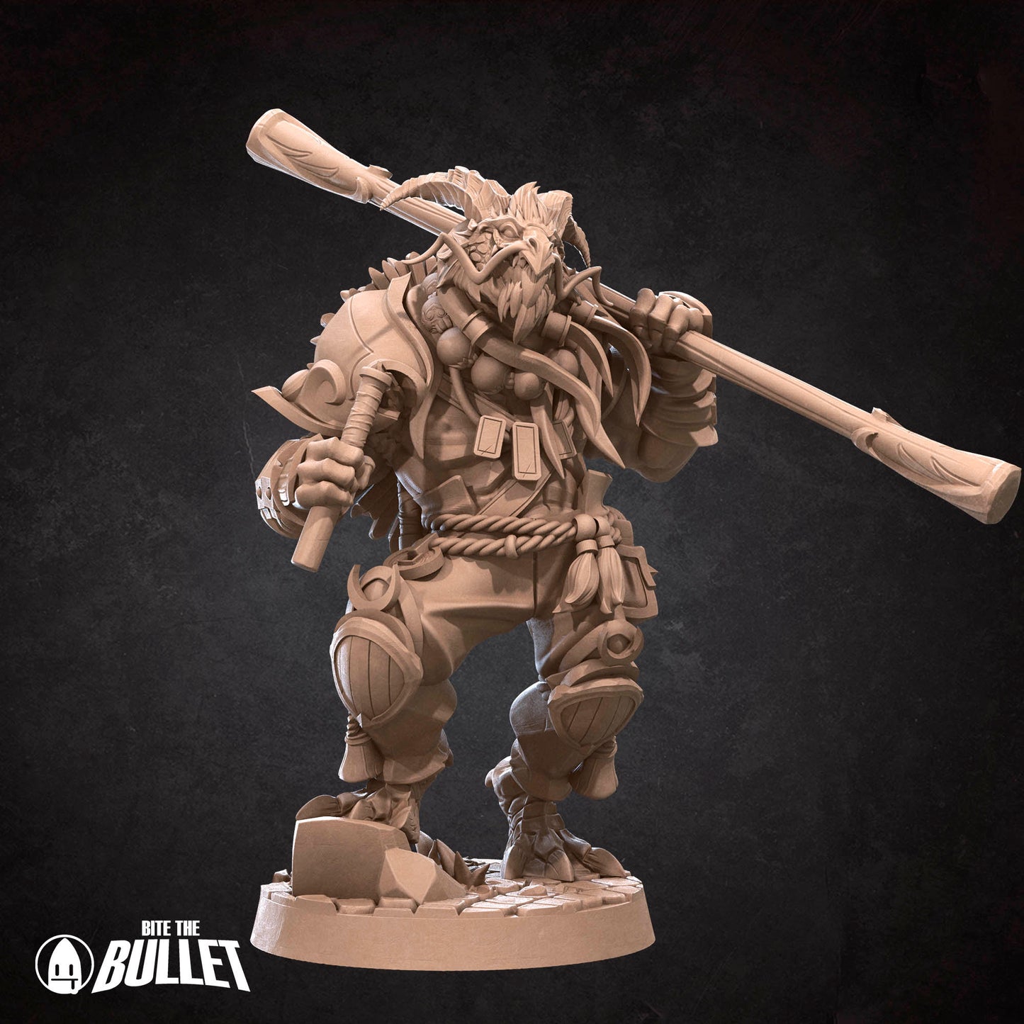Dragonborn Monk | Bite The Bullet | 35mm Scale | Resin Printed Tabletop RPG Miniature Figures | DND | 5E