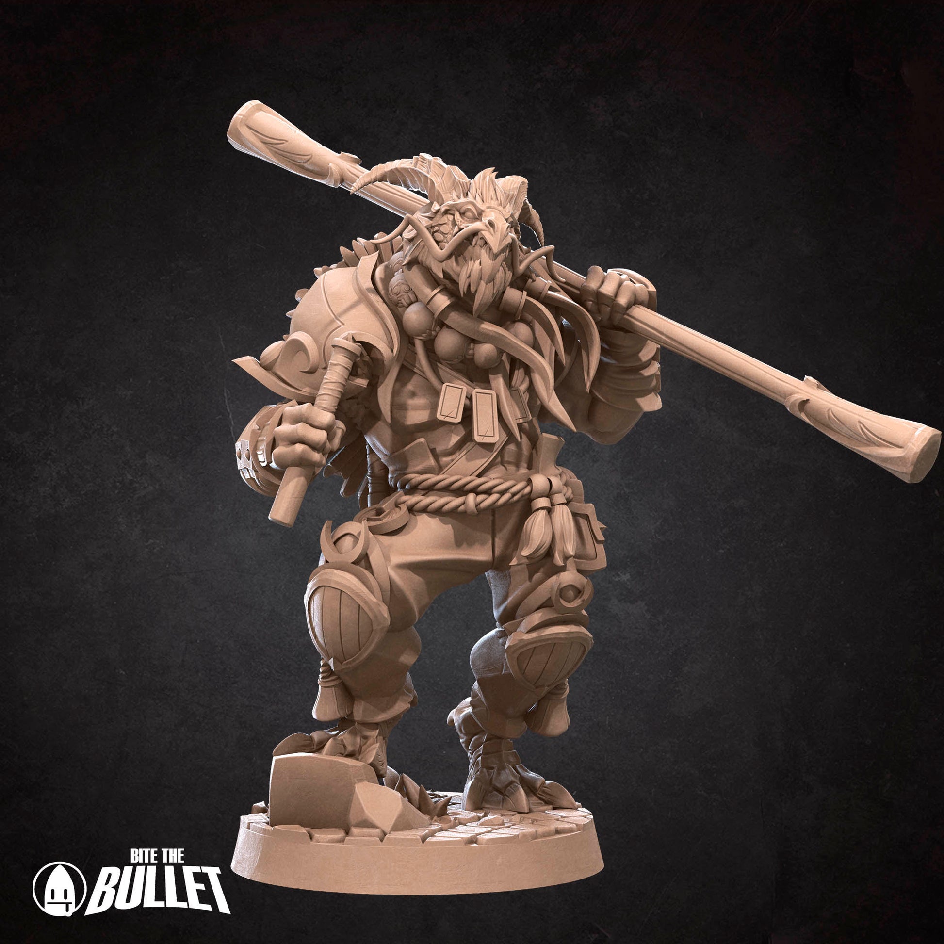 Dragonborn Monk | Bite The Bullet | 35mm Scale | Resin Printed Tabletop RPG Miniature Figures | DND | 5E