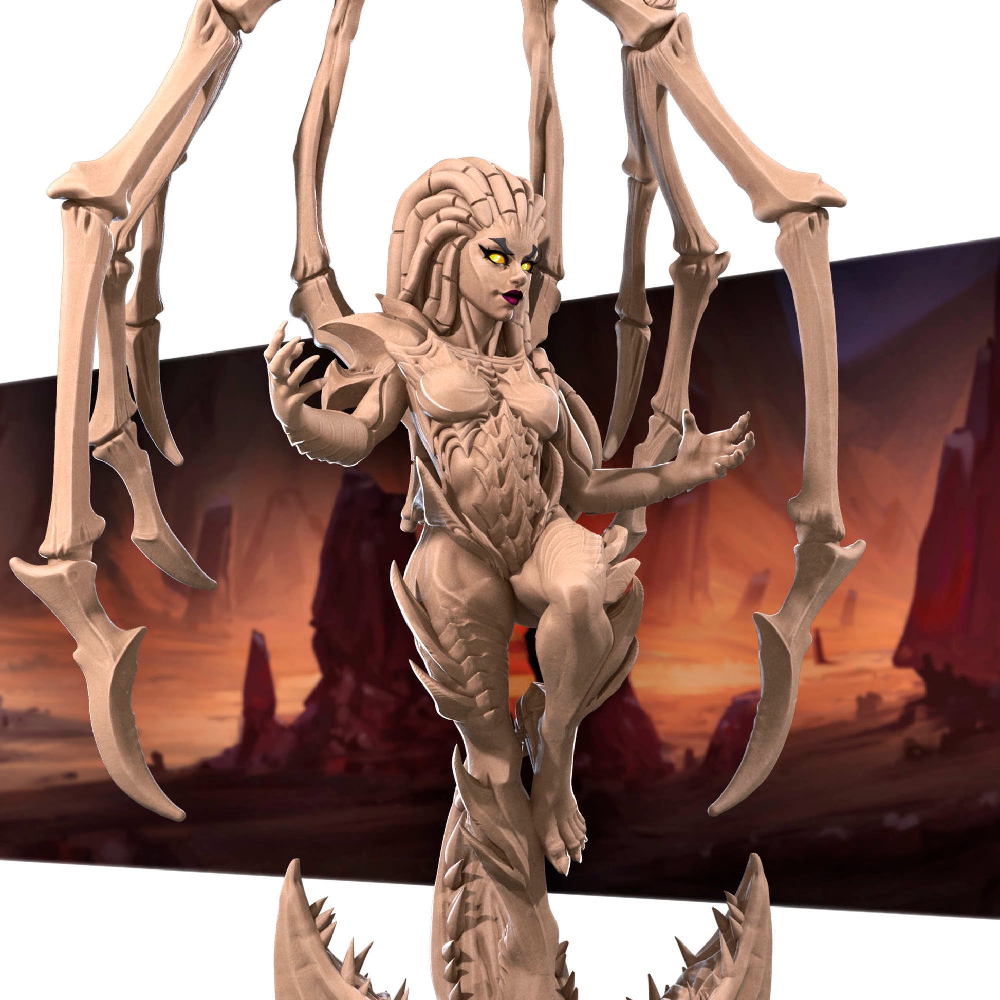 Sarah Queen Of Blades | NSFW Option | Bite The Bullet | 35mm Scale | Resin Printed Tabletop RPG Miniature Figures | DND | 5E