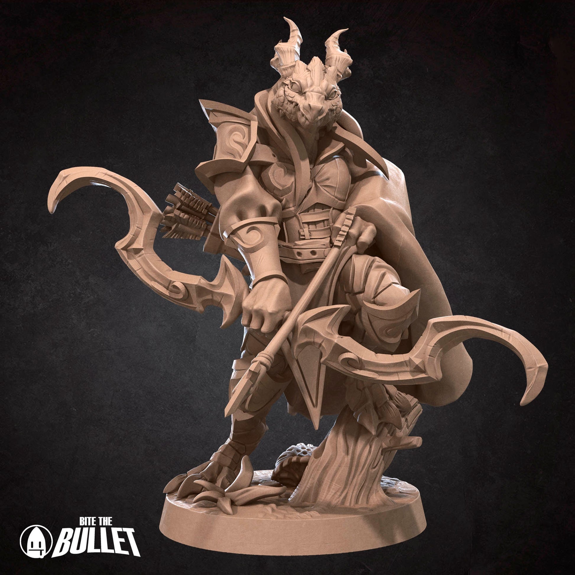 Dragonborn Barbarian | Bite The Bullet | 35mm Scale | Resin Printed Tabletop RPG Miniature Figures | DND | 5E