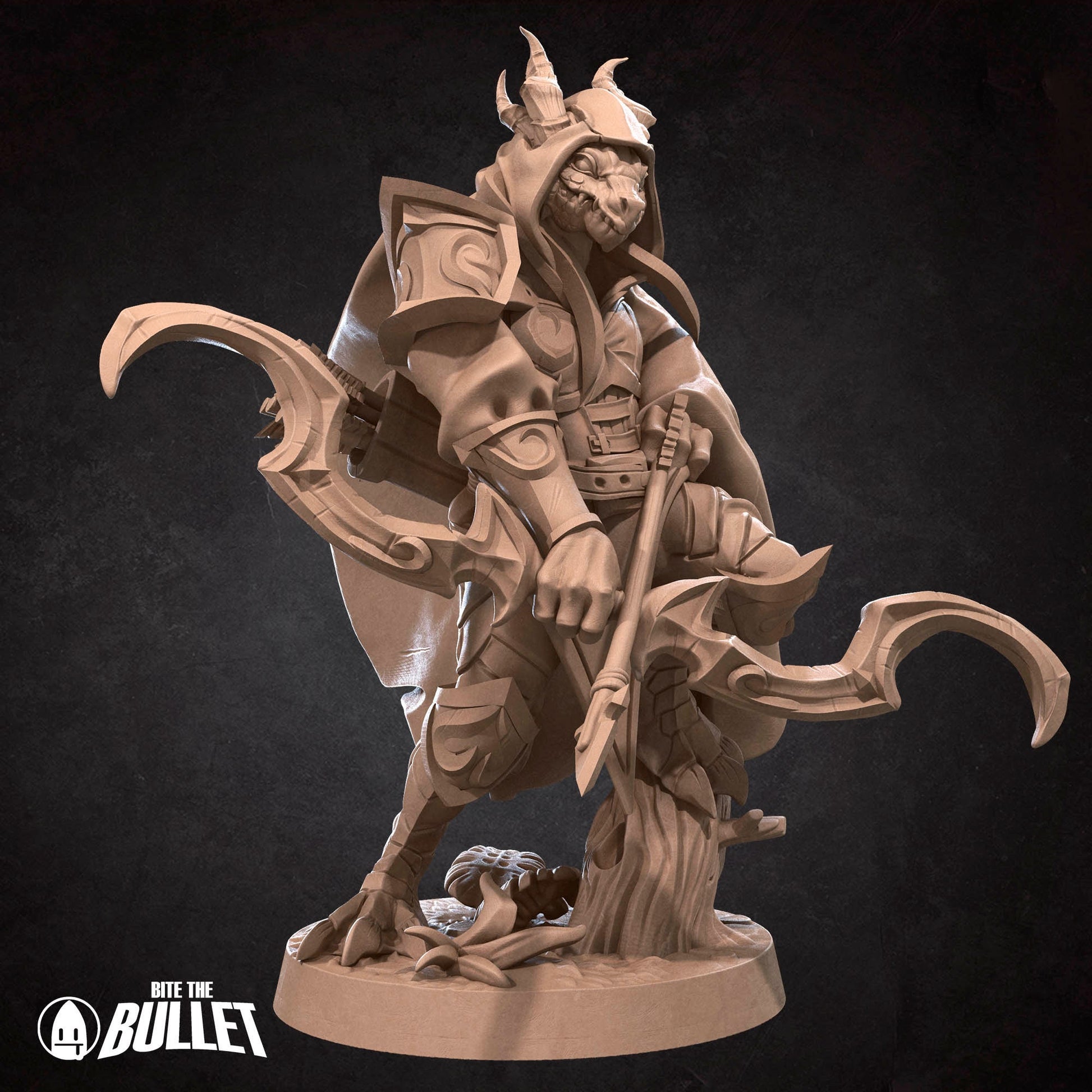 Dragonborn Barbarian | Bite The Bullet | 35mm Scale | Resin Printed Tabletop RPG Miniature Figures | DND | 5E