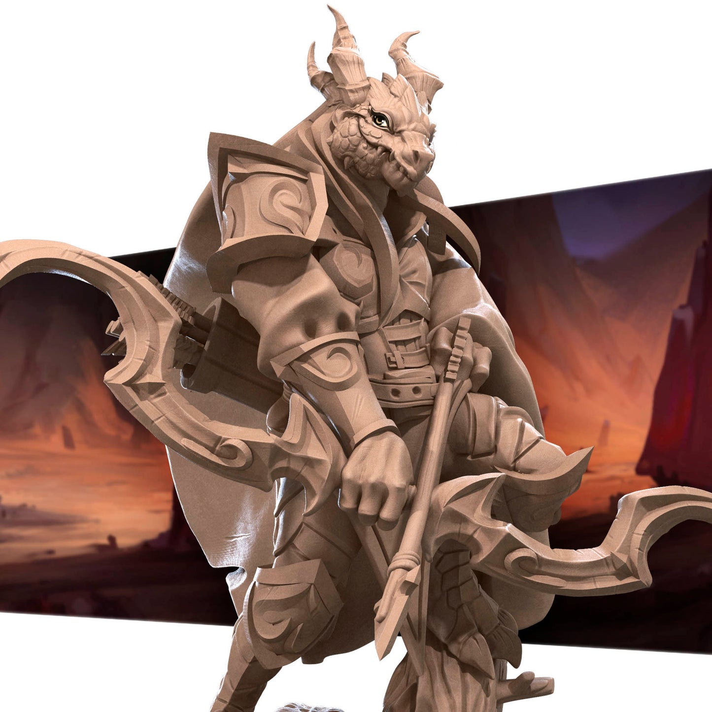 Dragonborn Barbarian | Bite The Bullet | 35mm Scale | Resin Printed Tabletop RPG Miniature Figures | DND | 5E