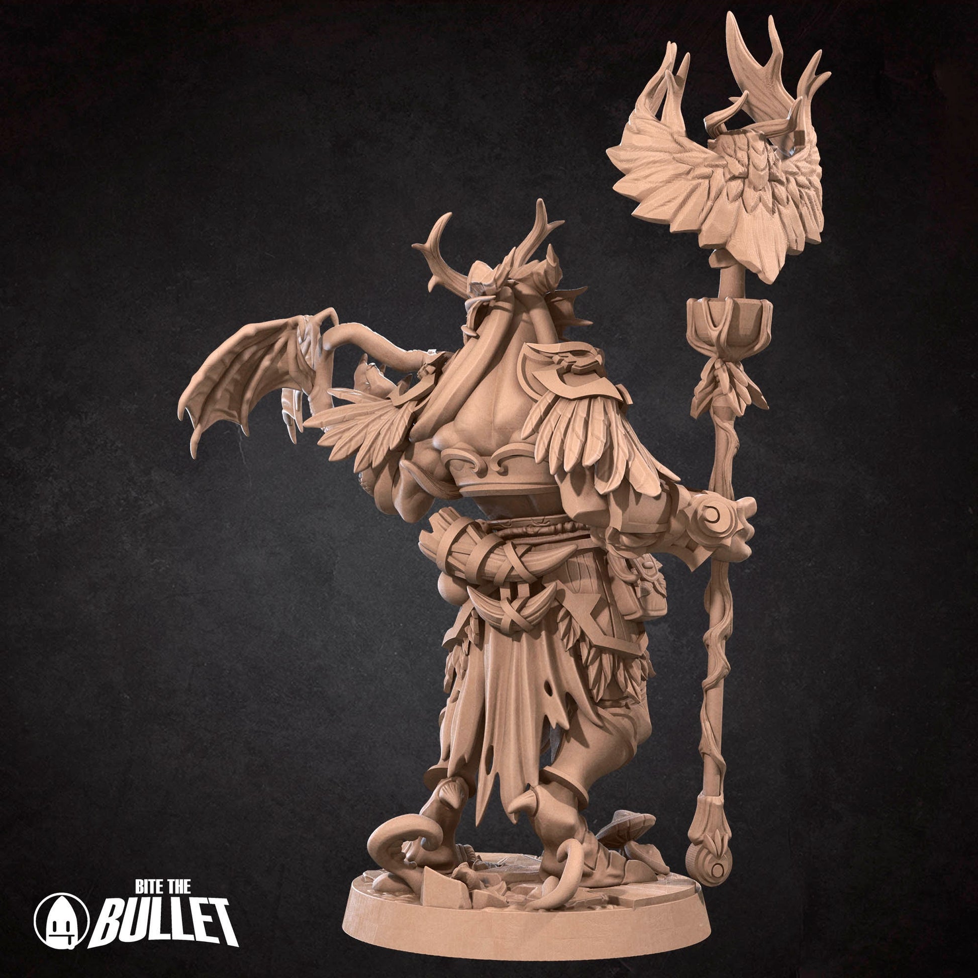 Dragonborn Druid | Bite The Bullet | 35mm Scale | Resin Printed Tabletop RPG Miniature Figures | DND | 5E