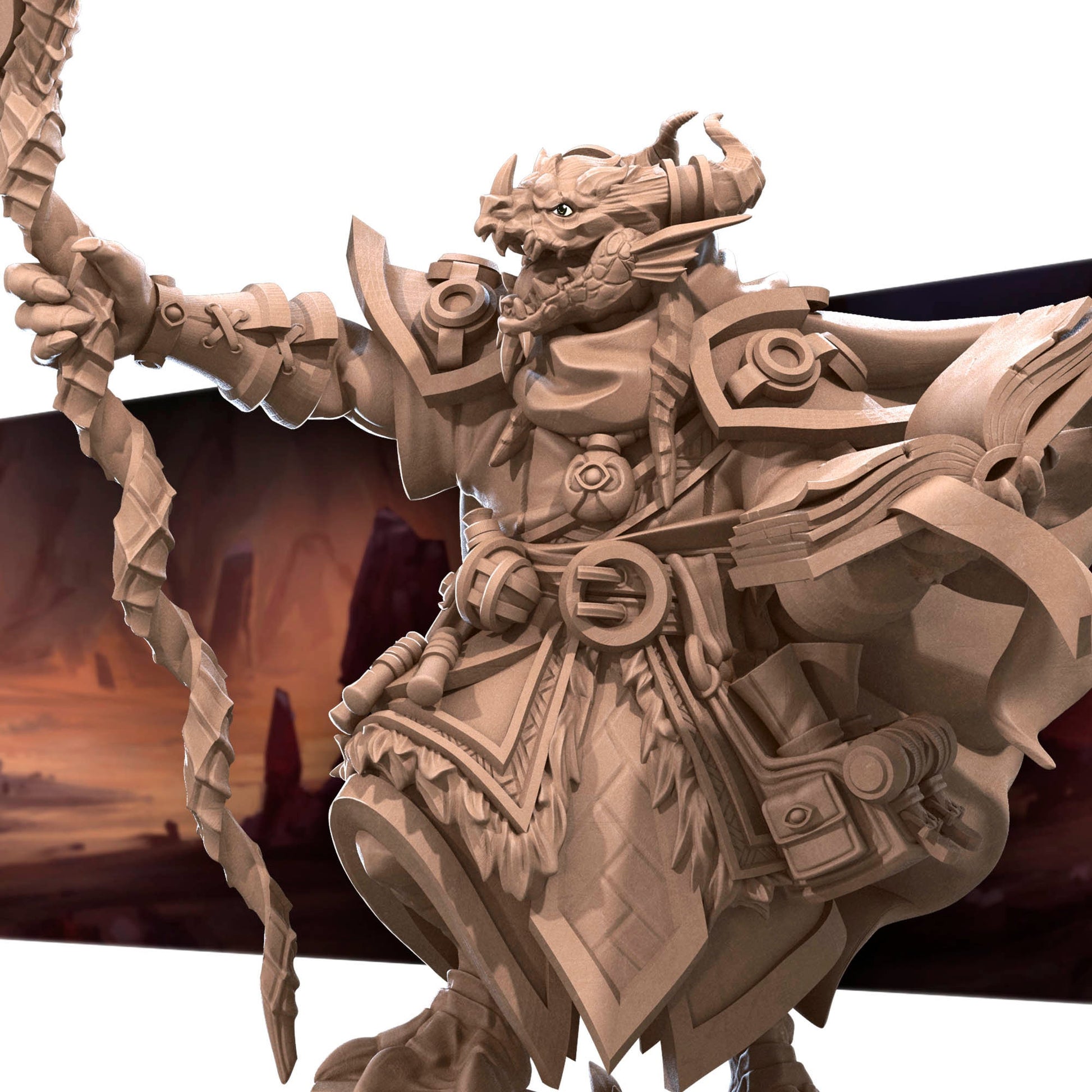 Dragonborn Sorcerer | Bite The Bullet | 35mm Scale | Resin Printed Tabletop RPG Miniature Figures | DND | 5E