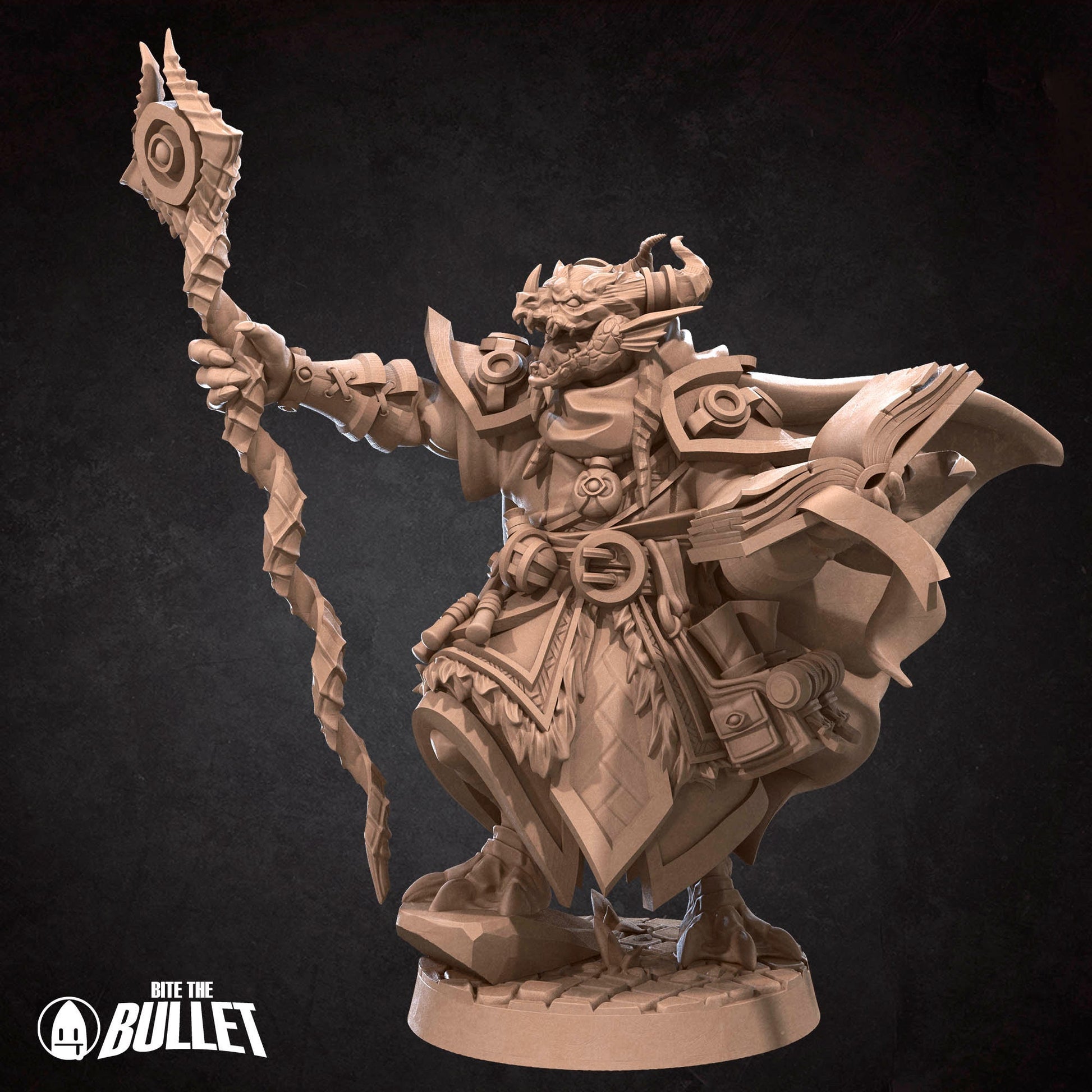 Dragonborn Sorcerer | Bite The Bullet | 35mm Scale | Resin Printed Tabletop RPG Miniature Figures | DND | 5E