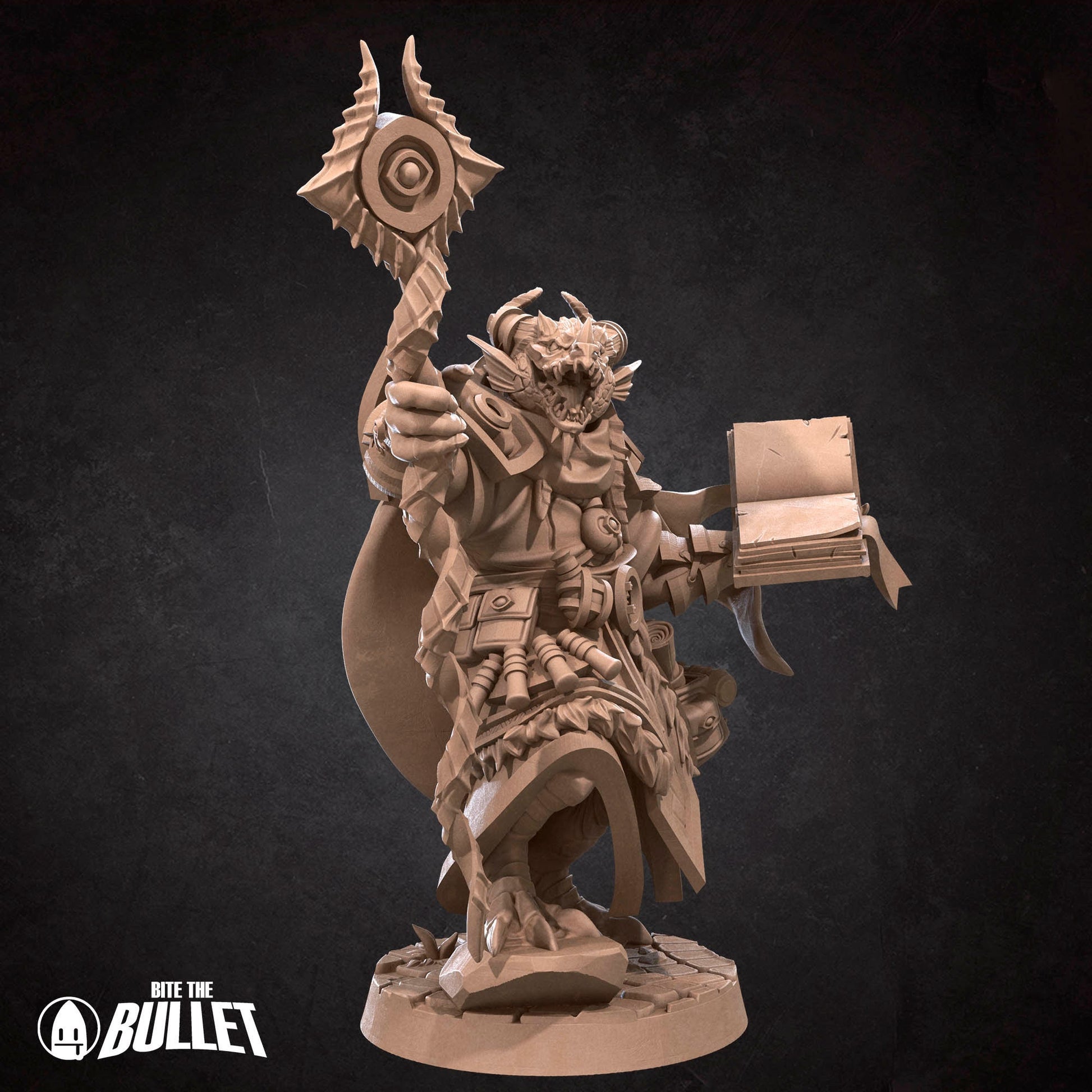 Dragonborn Sorcerer | Bite The Bullet | 35mm Scale | Resin Printed Tabletop RPG Miniature Figures | DND | 5E