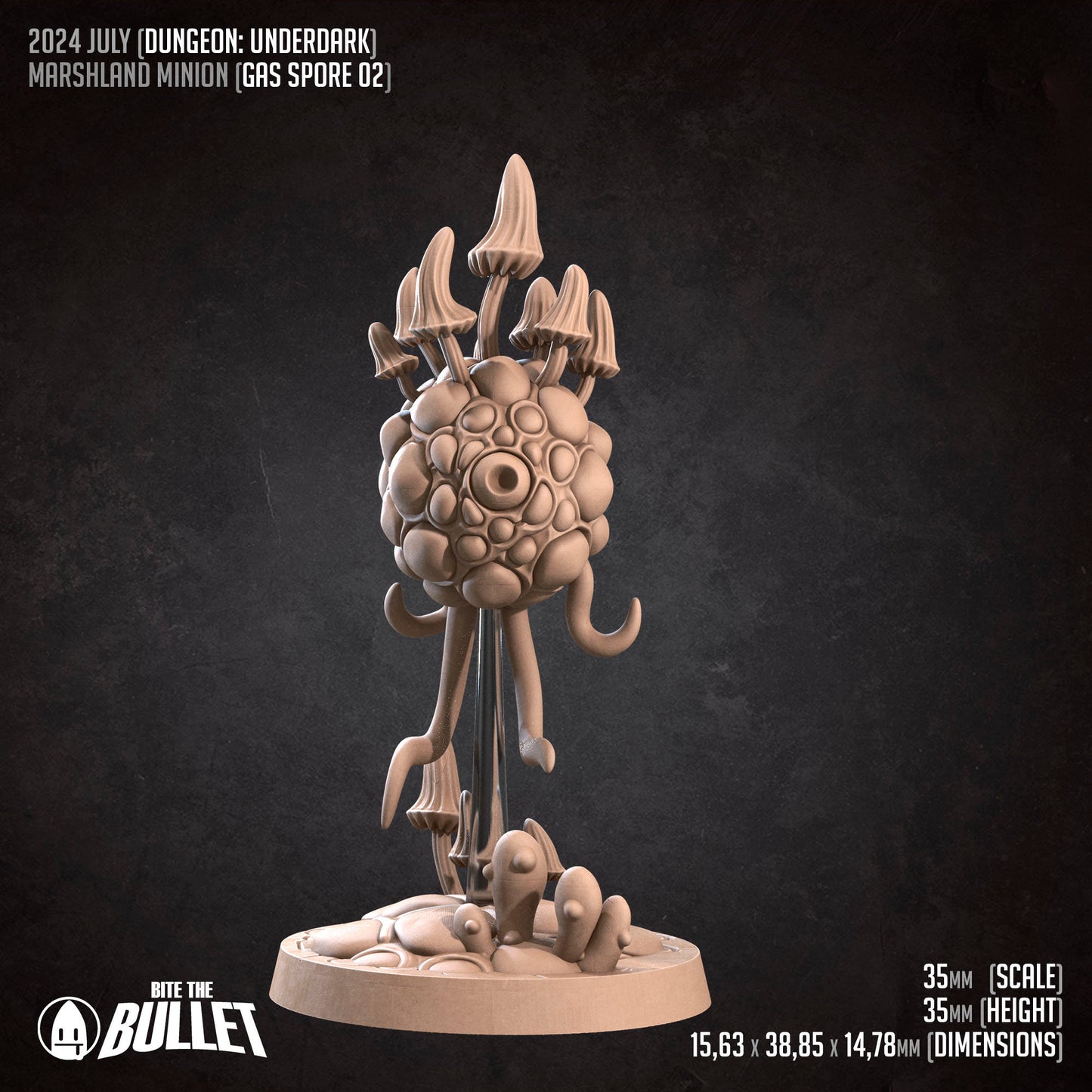 Marshland Gas Spores Set | Bite The Bullet | 35mm Scale | Resin Printed Tabletop RPG Miniature Figures | DND | 5E