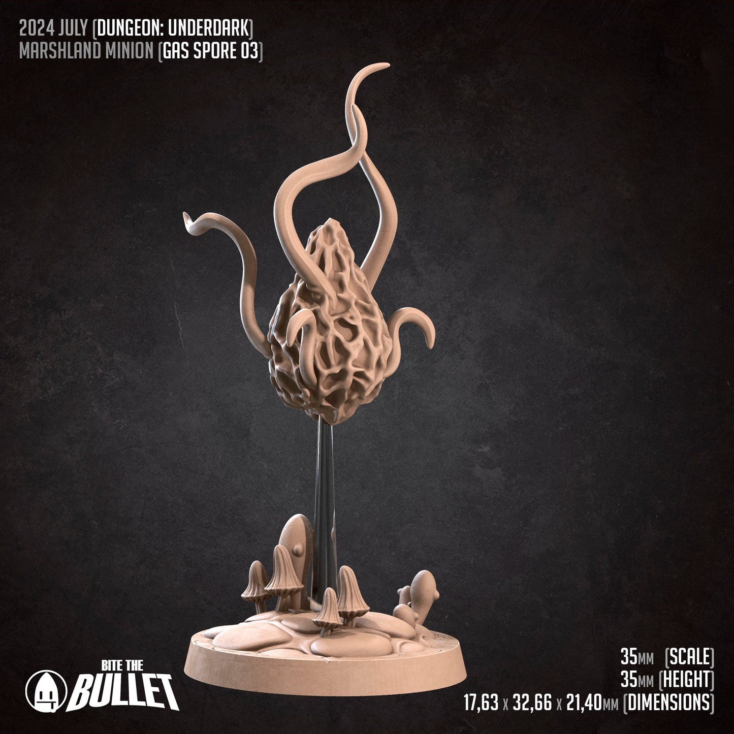 Marshland Gas Spores Set | Bite The Bullet | 35mm Scale | Resin Printed Tabletop RPG Miniature Figures | DND | 5E