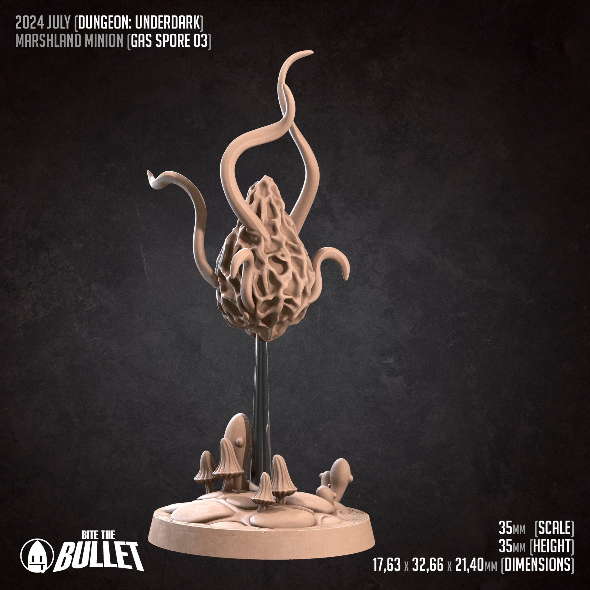 Marshland Gas Spores Set | Bite The Bullet | 35mm Scale | Resin Printed Tabletop RPG Miniature Figures | DND | 5E