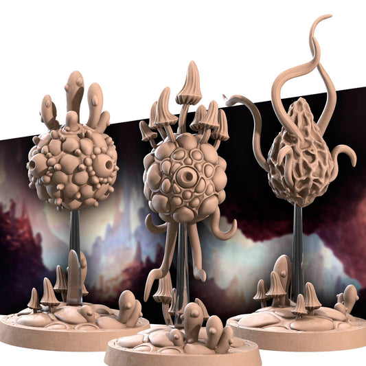 Marshland Gas Spores Set | Bite The Bullet | 35mm Scale | Resin Printed Tabletop RPG Miniature Figures | DND | 5E