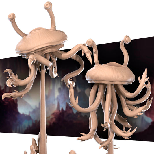 Tentacled Aberration Set | Bite The Bullet | 35mm Scale | Resin Printed Tabletop RPG Miniature Figures | DND | 5E