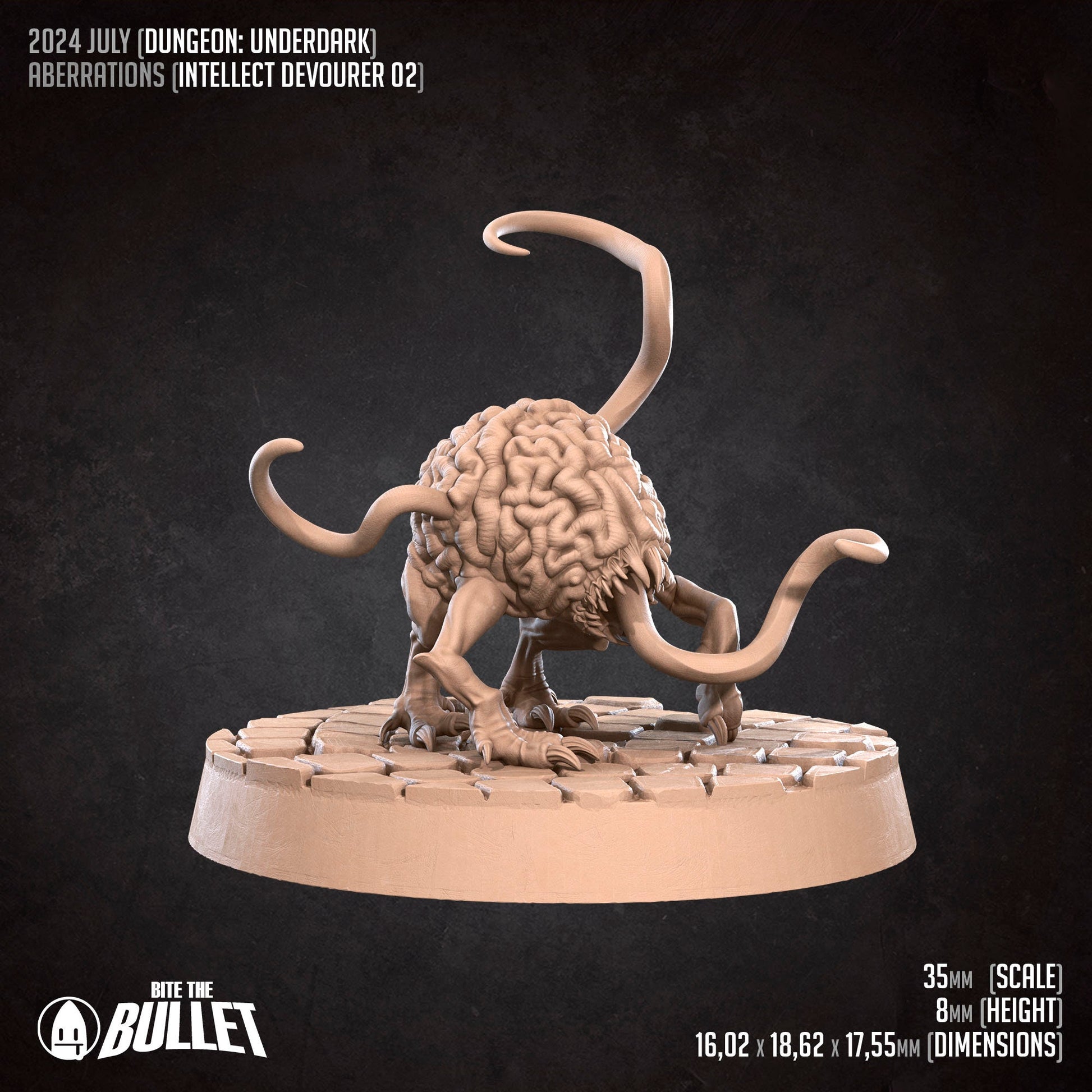 Intellect Devourer Set | Bite The Bullet | 35mm Scale | Resin Printed Tabletop RPG Miniature Figures | DND | 5E