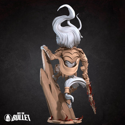 Malek The Black Blade | Bite The Bullet | 35mm Scale | Resin Printed Tabletop RPG Miniature Figures | DND | 5E