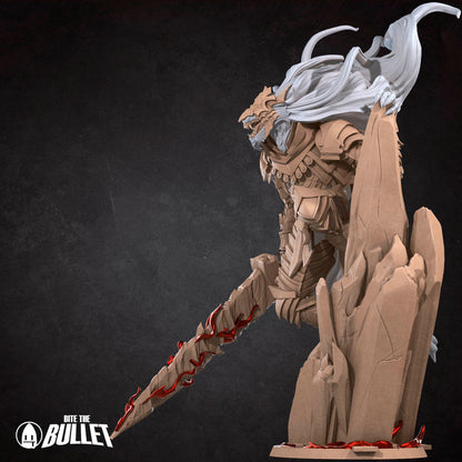 Malek The Black Blade | Bite The Bullet | 35mm Scale | Resin Printed Tabletop RPG Miniature Figures | DND | 5E