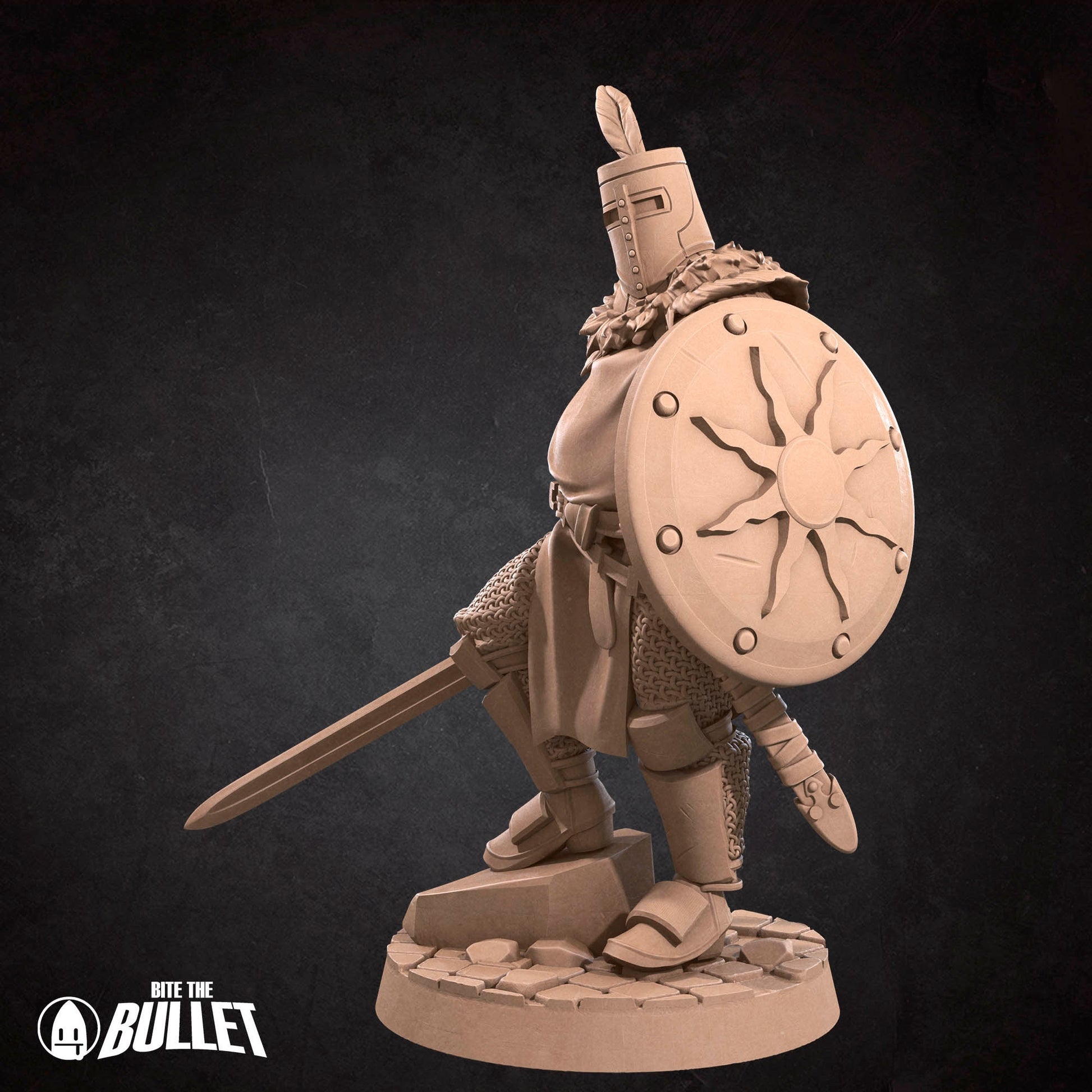 Sir Lawrence The Knight Of Sunlight | Bite The Bullet | 35mm Scale | Resin Printed Tabletop RPG Miniature Figures | DND | 5E