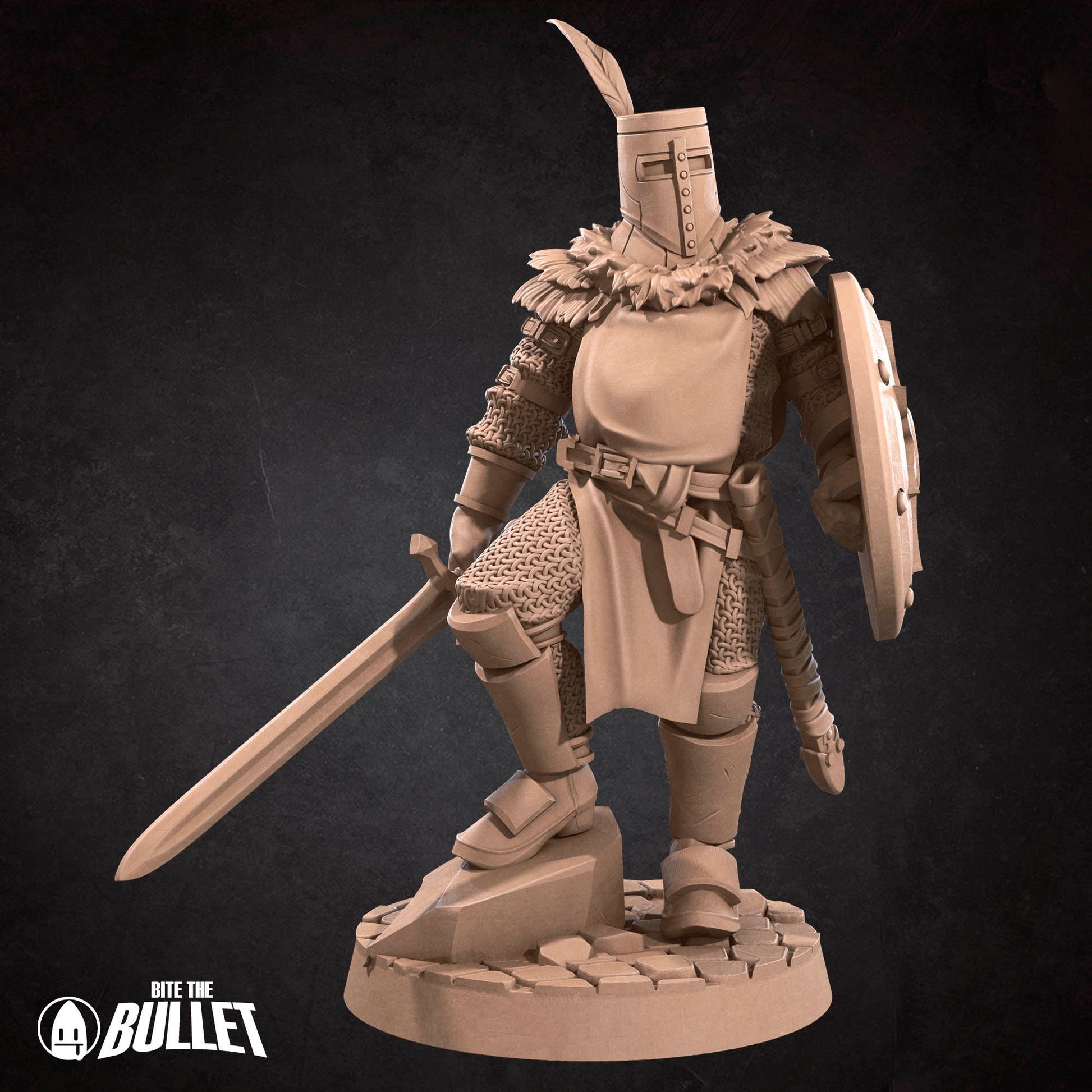 Sir Lawrence The Knight Of Sunlight | Bite The Bullet | 35mm Scale | Resin Printed Tabletop RPG Miniature Figures | DND | 5E