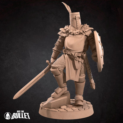 Sir Lawrence The Knight Of Sunlight | Bite The Bullet | 35mm Scale | Resin Printed Tabletop RPG Miniature Figures | DND | 5E