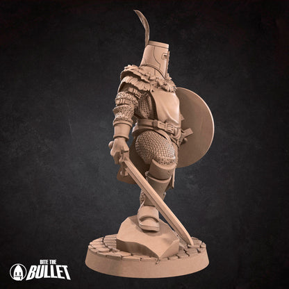 Sir Lawrence The Knight Of Sunlight | Bite The Bullet | 35mm Scale | Resin Printed Tabletop RPG Miniature Figures | DND | 5E