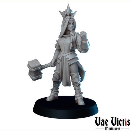 Female Cleric | Vae Victis Miniatures | 32mm Scale Resin Printed Tabletop RPG Figures for Tabletop Roleplaying or Wargaming