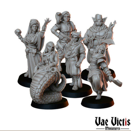 Desert Tribe Set | Vae Victis Miniatures | 32mm Scale Resin Printed Tabletop RPG Figures for Tabletop Roleplaying or Wargaming