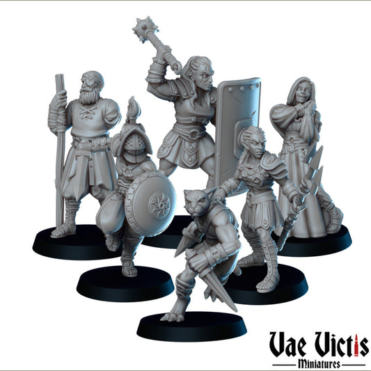 Gladiator Set | Vae Victis Miniatures | 32mm Scale Resin Printed Tabletop RPG Figures for Tabletop Roleplaying or Wargaming