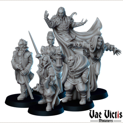 Gothic Tale Set | Vae Victis Miniatures | 32mm Scale Resin Printed Tabletop RPG Figures for Tabletop Roleplaying or Wargaming