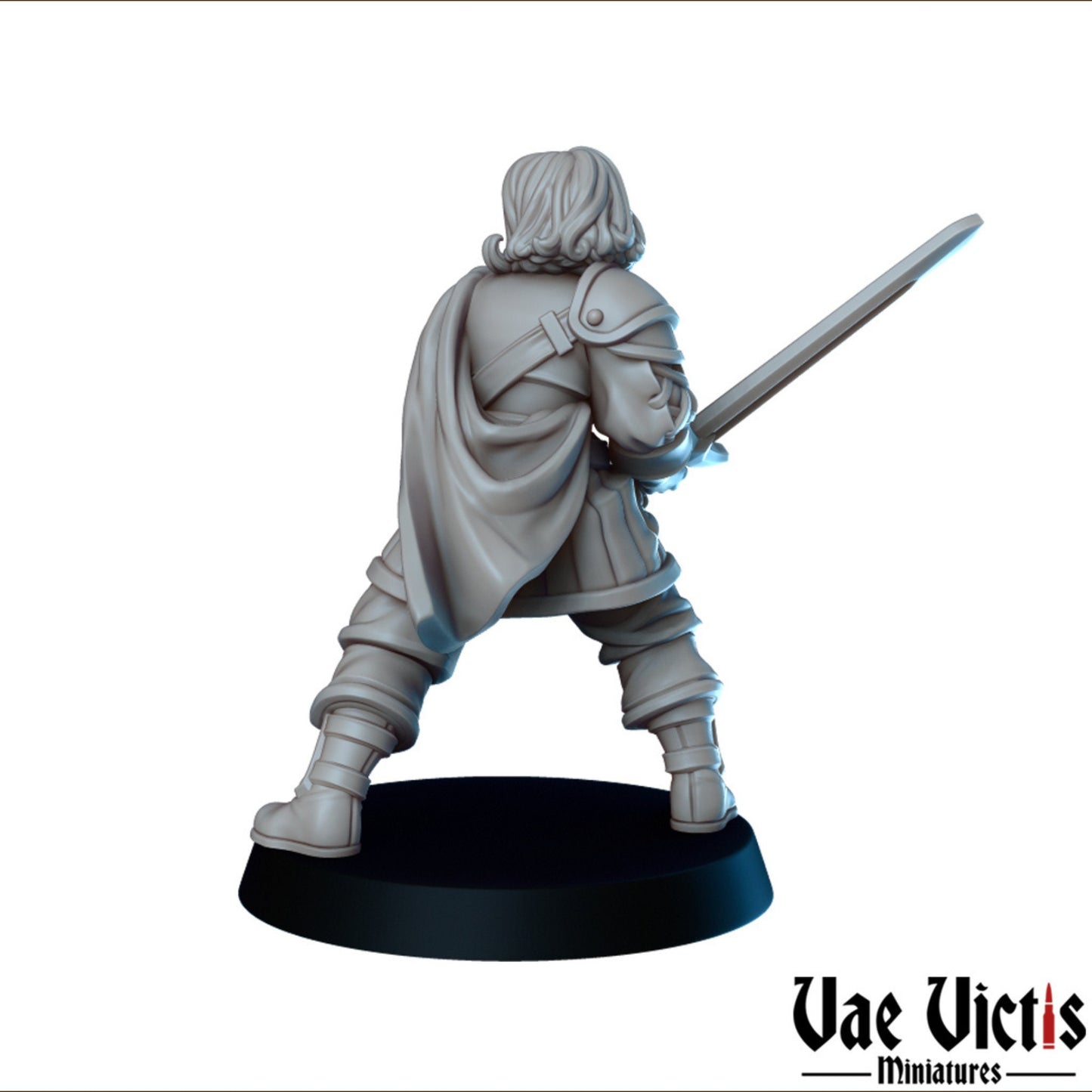 Human Fighter | Vae Victis Miniatures | 32mm Scale Resin Printed Tabletop RPG Figures for Tabletop Roleplaying or Wargaming