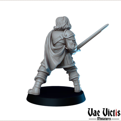 Human Fighter | Vae Victis Miniatures | 32mm Scale Resin Printed Tabletop RPG Figures for Tabletop Roleplaying or Wargaming