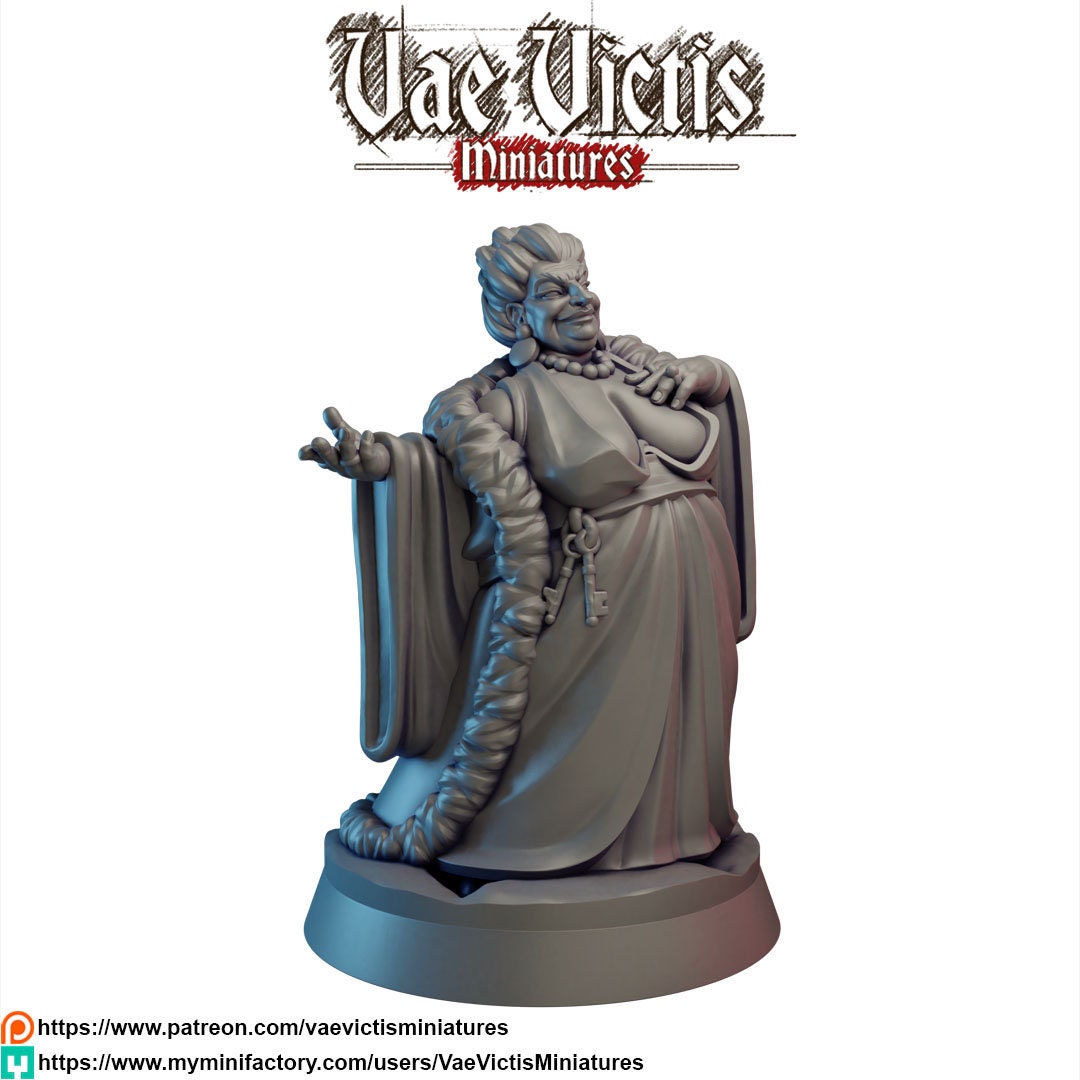 Madame Ursule | Vae Victis Miniatures | 32mm Scale Resin Printed Tabletop RPG Figures for Tabletop Roleplaying or Wargaming