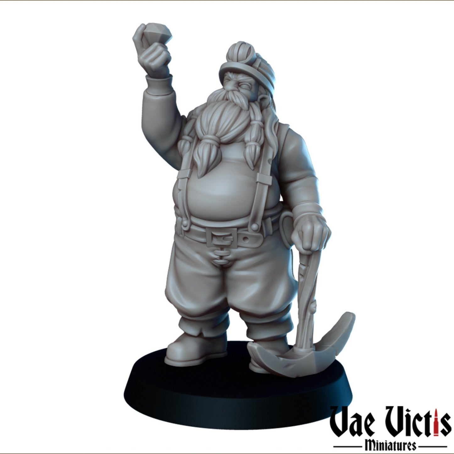 Miners Set | Vae Victis Miniatures | 32mm Scale Resin Printed Tabletop RPG Figures for Tabletop Roleplaying or Wargaming