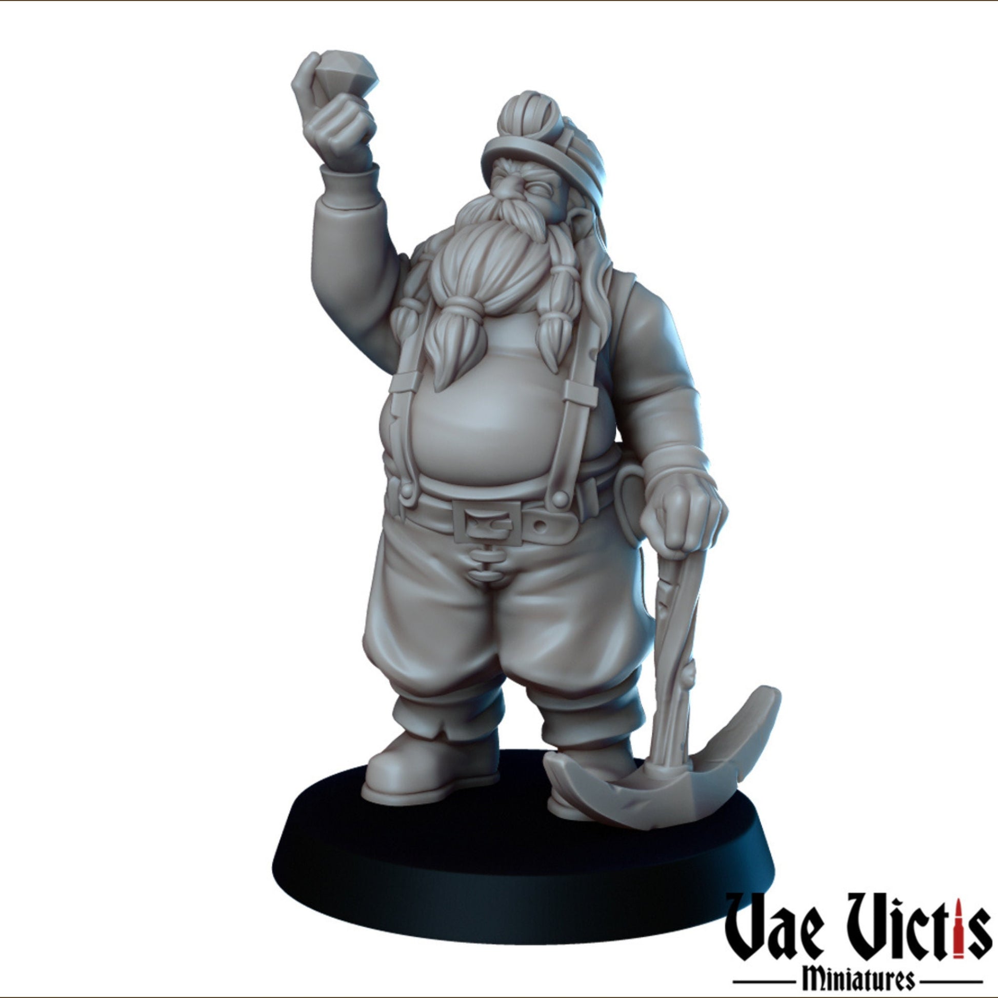 Miners Set | Vae Victis Miniatures | 32mm Scale Resin Printed Tabletop RPG Figures for Tabletop Roleplaying or Wargaming