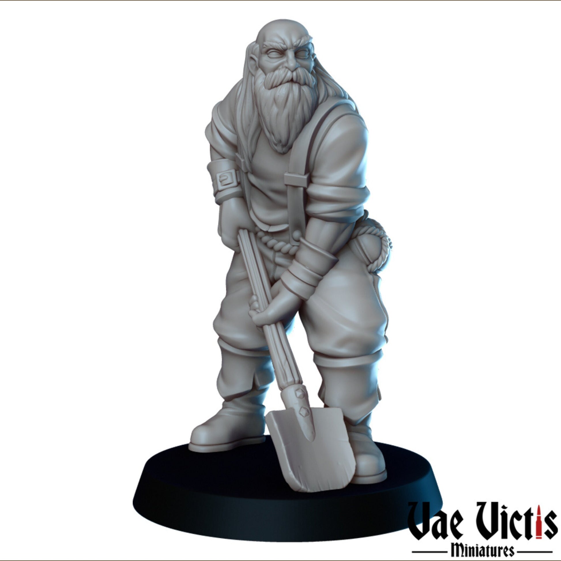 Miners Set | Vae Victis Miniatures | 32mm Scale Resin Printed Tabletop RPG Figures for Tabletop Roleplaying or Wargaming