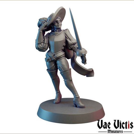 Musketeer | Vae Victis Miniatures | 32mm Scale Resin Printed Tabletop RPG Figures for Tabletop Roleplaying or Wargaming