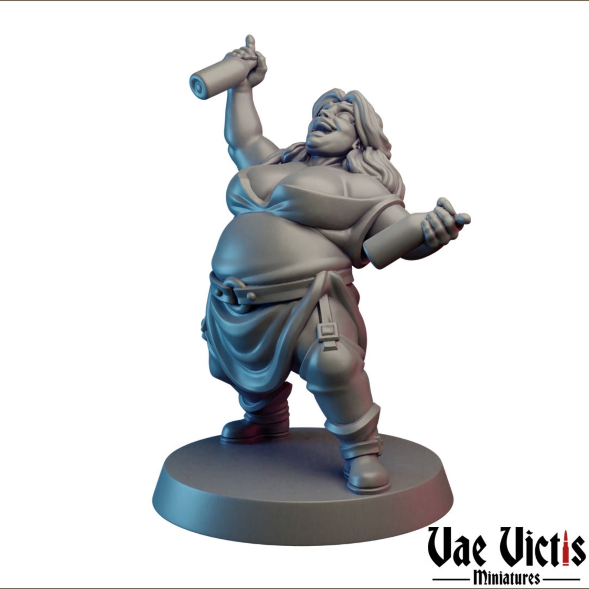 Party Lady | Vae Victis Miniatures | 32mm Scale Resin Printed Tabletop RPG Figures for Tabletop Roleplaying or Wargaming