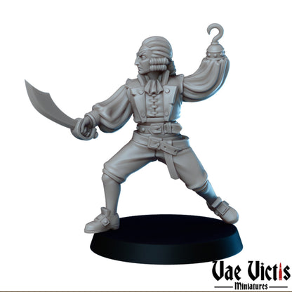 Pirates Set Vol 2 | Vae Victis Miniatures | 32mm Scale Resin Printed Tabletop RPG Figures for Tabletop Roleplaying or Wargaming