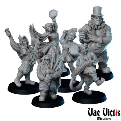 The Itinerant band Set | Vae Victis Miniatures | 32mm Scale Resin Printed Tabletop RPG Figures for Tabletop Roleplaying or Wargaming