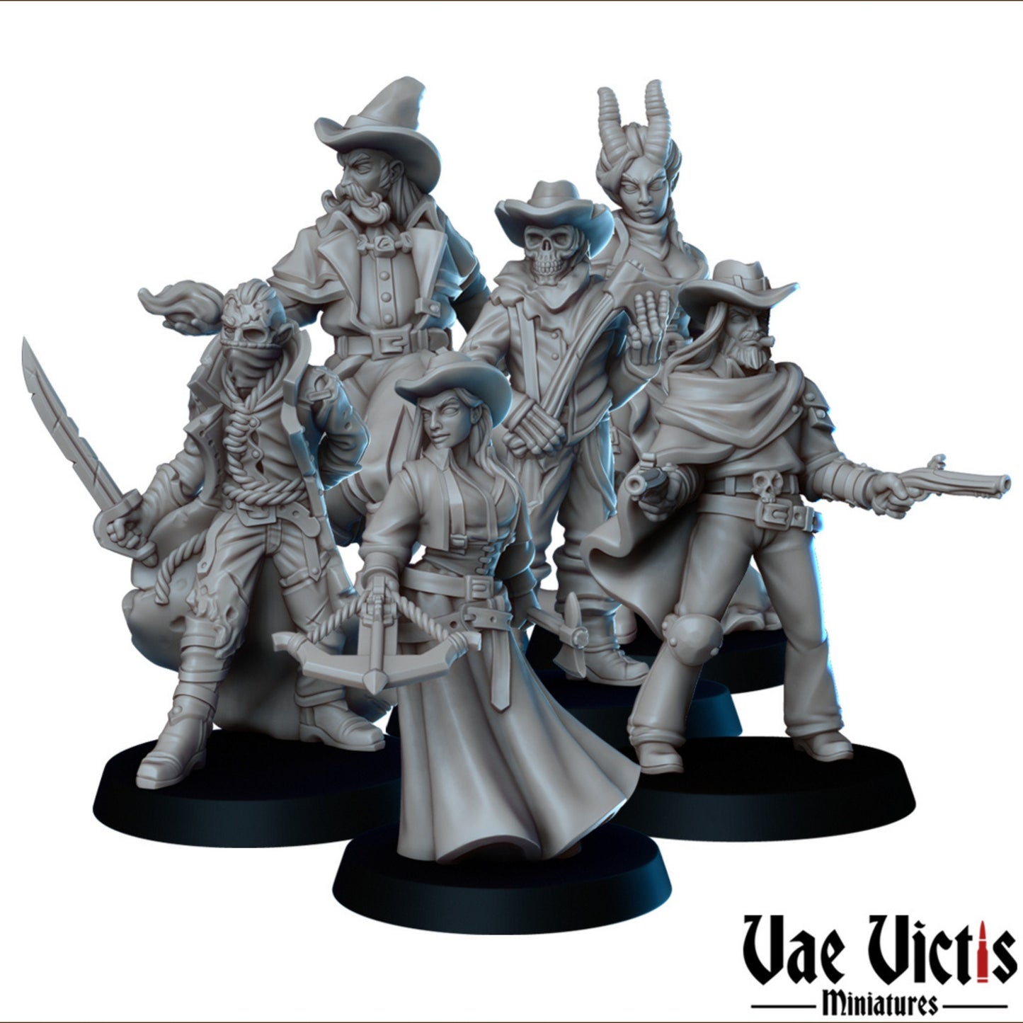 Western Fantasy Set | Vae Victis Miniatures | 32mm Scale Resin Printed Tabletop RPG Figures for Tabletop Roleplaying or Wargaming