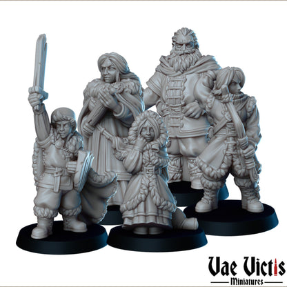 Winter Village Set | Vae Victis Miniatures | 32mm Scale Resin Printed Tabletop RPG Figures for Tabletop Roleplaying or Wargaming