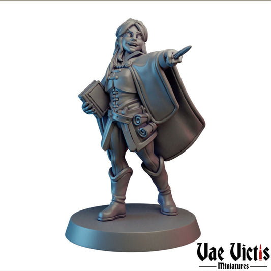 Female Apprentice Sorcerer | Vae Victis Miniatures | 32mm Scale Resin Printed Tabletop RPG Figures for Tabletop Roleplaying or Wargaming