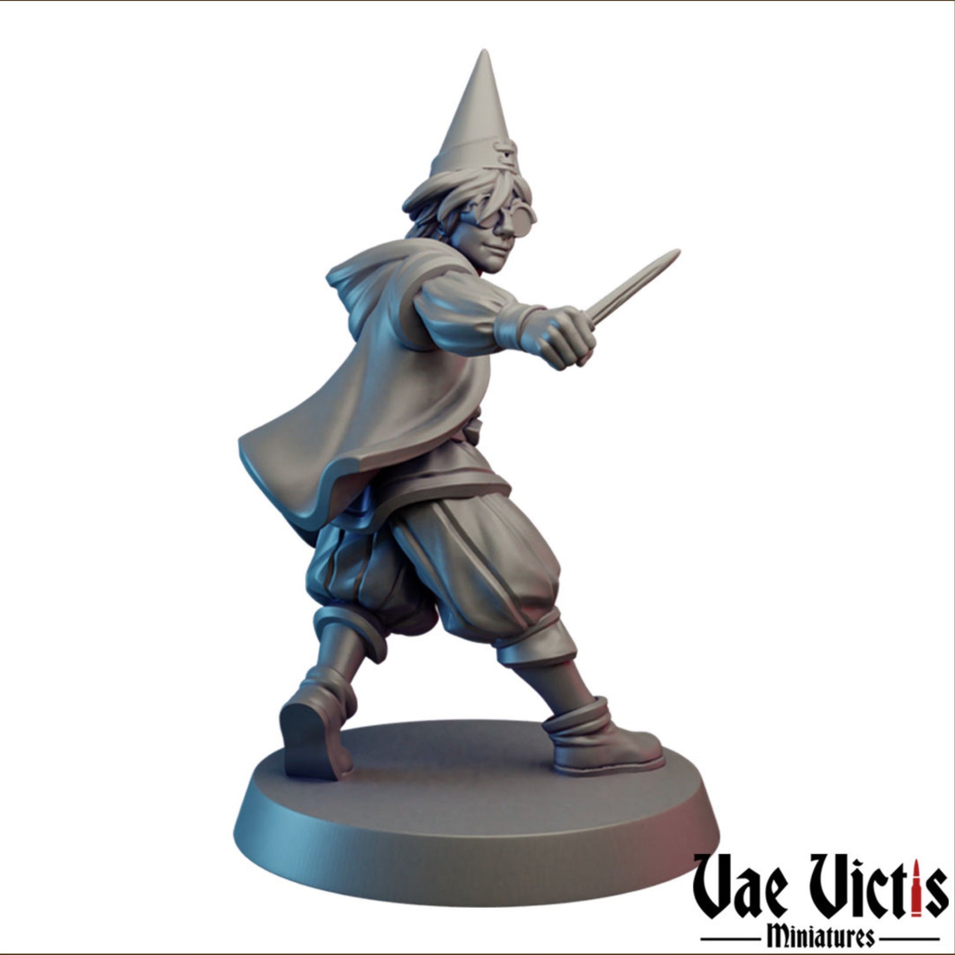 Male Apprentice Sorcerer | Vae Victis Miniatures | 32mm Scale Resin Printed Tabletop RPG Figures for Tabletop Roleplaying or Wargaming