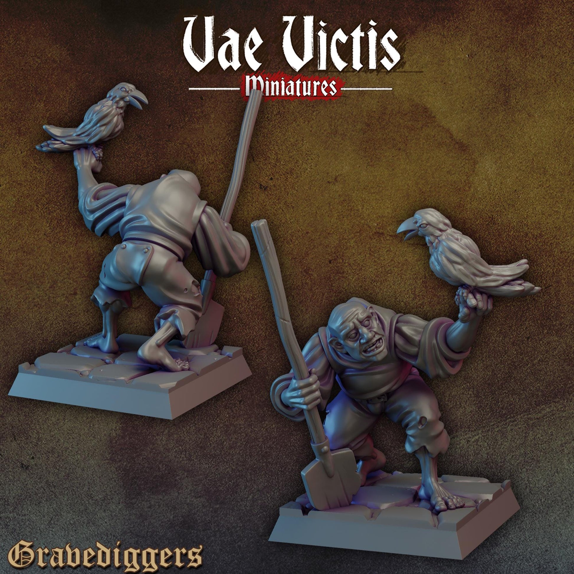 Grave Digger Set | Vae Victis Miniatures | 32mm Scale Resin Printed Tabletop RPG Figures for Tabletop Roleplaying or Wargaming