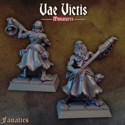 Flagellants Set | Vae Victis Miniatures | 32mm Scale Resin Printed Tabletop RPG Figures for Tabletop Roleplaying or Wargaming